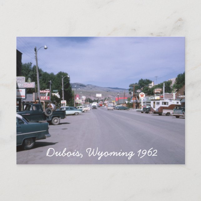 Cartão Postal Cartão-postal Dubois Wyoming 1962 (Frente)