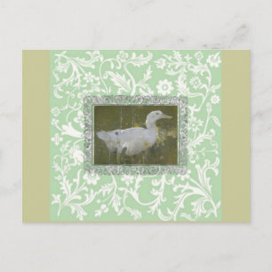 Cartão Postal Cartão-postal Duck com Aquarela