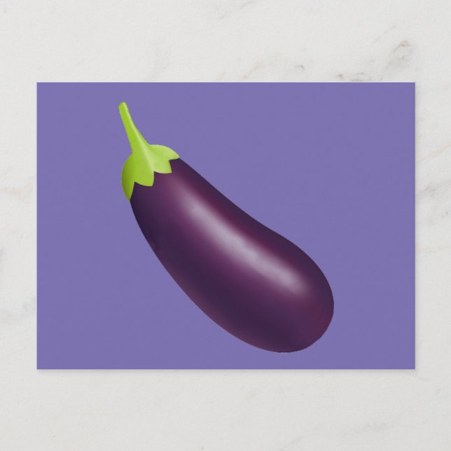 Cartão Postal Cartão-postal EggPlant Emoji (Frente)