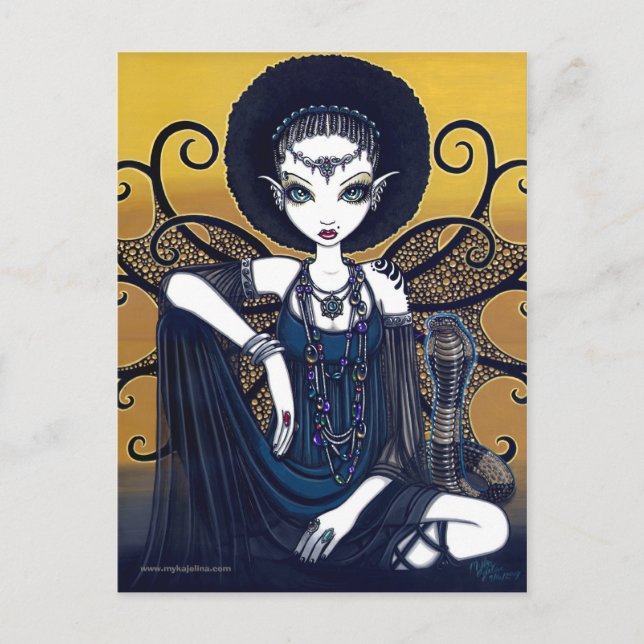 Cartão Postal Cartão-postal Egípcio Cobra Deusa Feária (Frente)