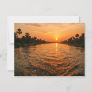 Cartão Postal Cartão-postal egípcio Mystical Nile River Sunset