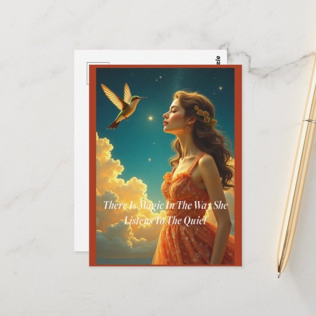 Cartão Postal Cartão-postal - Ela se apaixonou pela tarde (Frente/Verso In Situ)