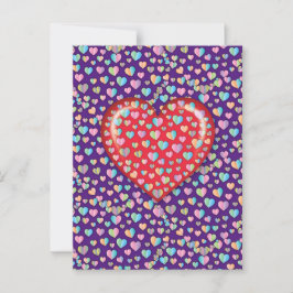 Cartão Postal Cartão-postal Elegante Editibale Simple Heart Desi
