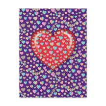 Cartão-postal Elegante Editibale Simple Heart Desi