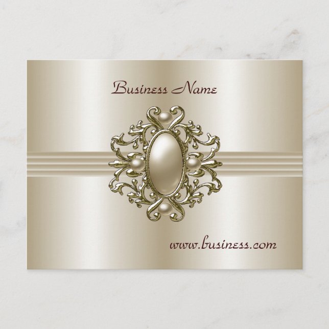 Cartão Postal Cartão-postal Elegante Pearl Gem (Frente)