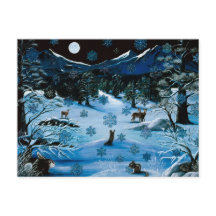 Cartão-postal em Floco de Neve Cascade