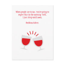 Cartão-postal Encantado de Bebendo Engraçado