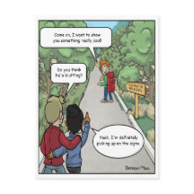 Cartão-postal engraçado Bluffing