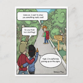 Cartão Postal Cartão-postal engraçado Bluffing