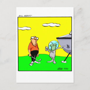 Cartão Postal Cartão-postal engraçado de golfe
