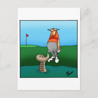 Cartão Postal Cartão-postal engraçado de golfe