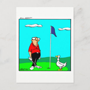 Cartão Postal Cartão-postal engraçado de golfe