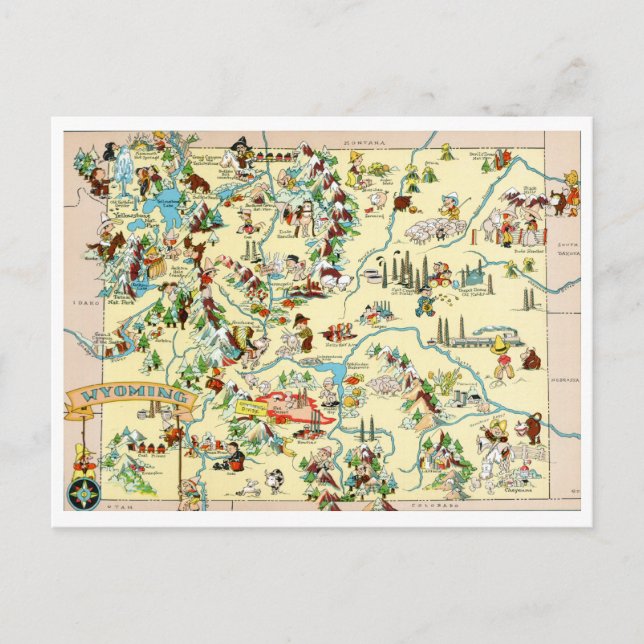 Cartão Postal Cartão-postal engraçado do Wyoming (Frente)