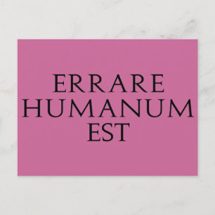 Cartão Postal Cartão-postal Erraro Humanum Est