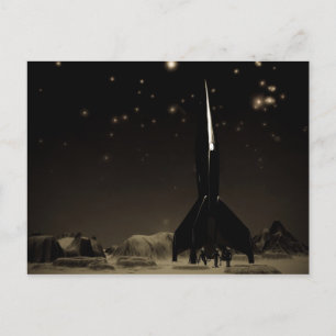 Cartão Postal Cartão-postal Espaços e Rocketship