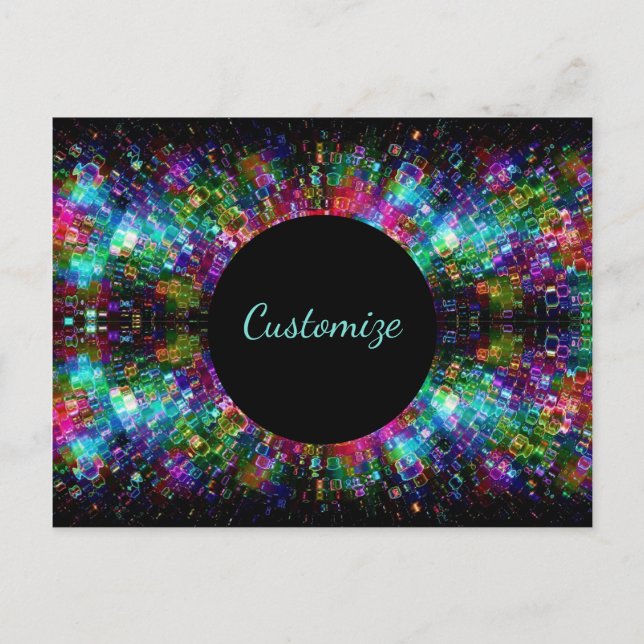 Cartão Postal Cartão-postal Espiral de Vidro Quebrado (Frente)