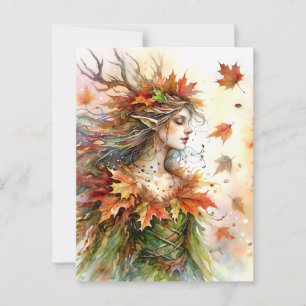 Cartão Postal Cartão-postal estético de outono de Autumn Dryad F