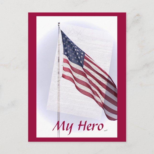 Cartão Postal Cartão-postal Estrelas e Stripes (Frente)