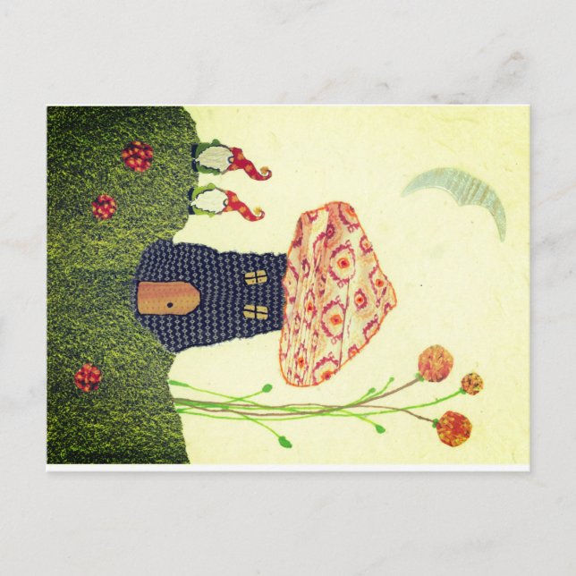 Cartão Postal Cartão-postal fantástico com Mushroom House, dois  (Frente)