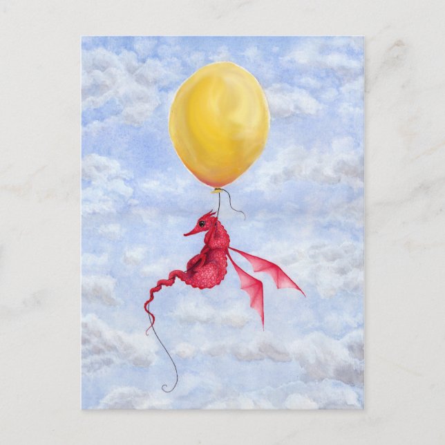 Cartão Postal Cartão-postal Fantasy Dragon Art - Sobe no Ar (Frente)