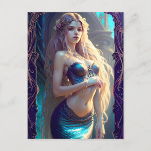 Cartão Postal Cartão-postal Fantasy Mermaid
