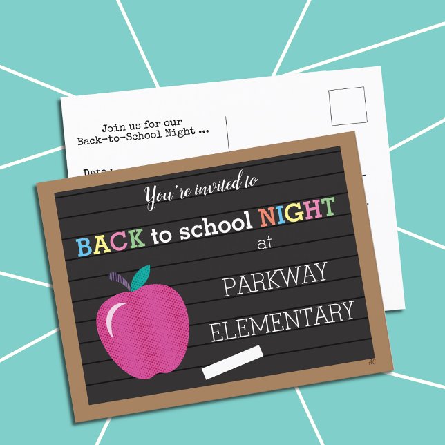 Cartão Postal Cartão-postal Faux para Conselho Noturno Back-To-S (Criador carregado)