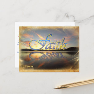 Cartão Postal Cartão-postal Fé sobre Medo