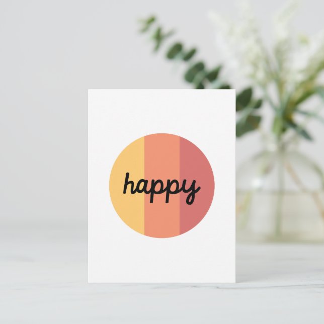 Cartão Postal Cartão-postal Feliz (Em pé/Frente)