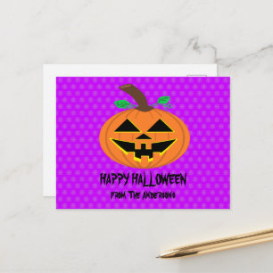 Cartão Postal Cartão-postal Feliz de Abóbora de Halloween
