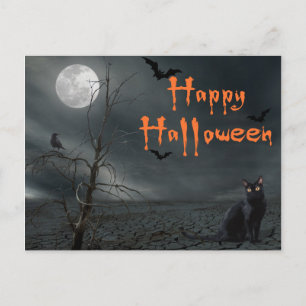 Cartão Postal Cartão-postal Feliz de Halloween Batty