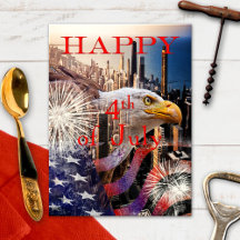 Cartão-postal feliz em 4 de julho