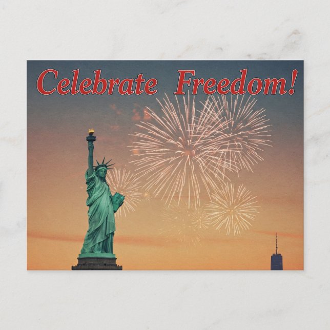 Cartão Postal Cartão-postal Feliz para Estrelas e Strips de 4 de (Frente)