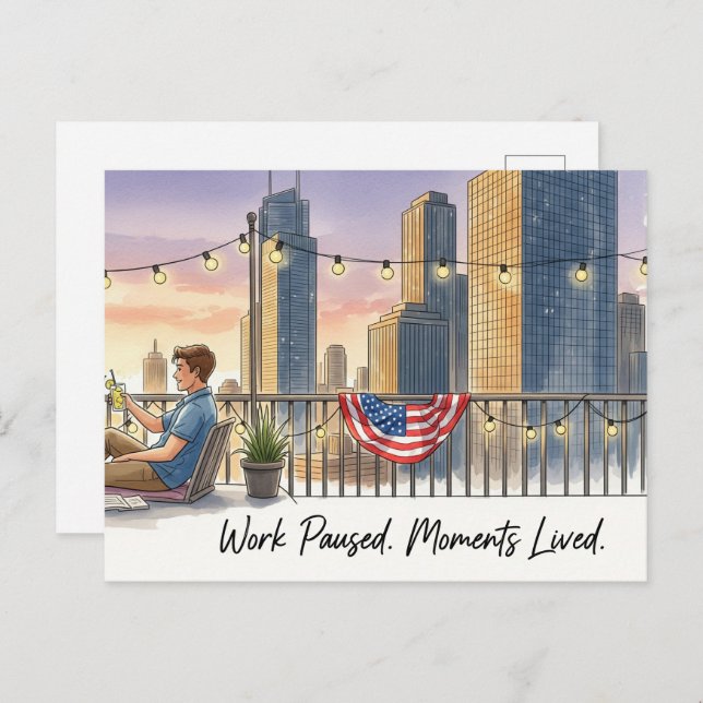 Cartão Postal Cartão-postal Feliz para o Dia do Trabalho (Frente/Verso)