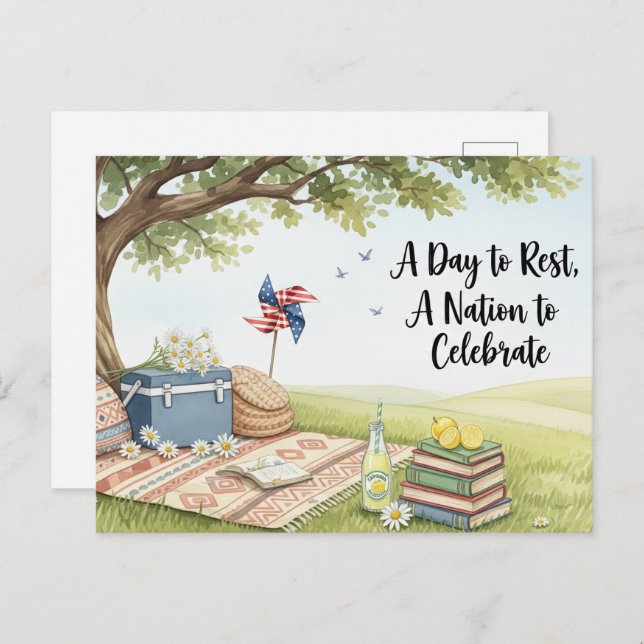 Cartão Postal Cartão-postal Feliz para o Dia do Trabalho (Frente/Verso)