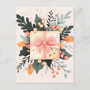 Cartão Postal Cartão-postal Festivo e elegante para o Natal