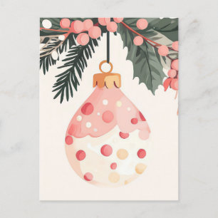 Cartão Postal Cartão-postal Festivo e elegante para o Natal