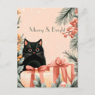 Cartão Postal Cartão-postal Festivo e elegante para o Natal