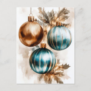 Cartão Postal Cartão-postal Festivo e elegante para o Natal
