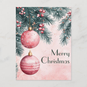 Cartão Postal Cartão-postal Festivo e elegante para o Natal