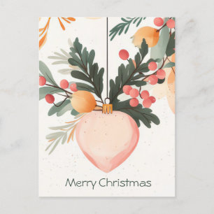 Cartão Postal Cartão-postal Festivo e elegante para o Natal