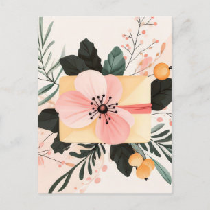 Cartão Postal Cartão-postal Festivo e elegante para o Natal