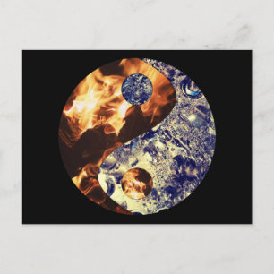 Cartão Postal Cartão-postal Fire & Ice Yin Yang
