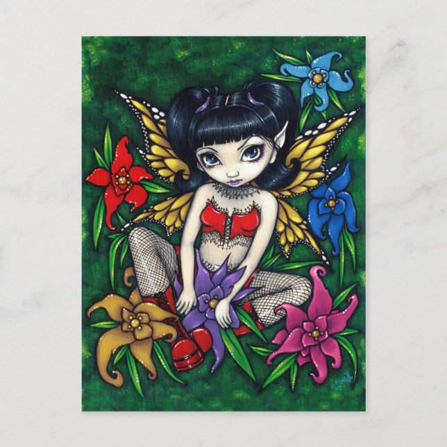 Cartão Postal Cartão-postal "Fishnets and Flowers" (Frente)