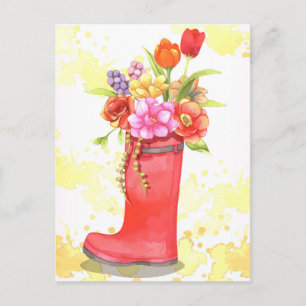 Cartão Postal Cartão-postal Floral Bonito