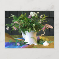 Cartão-postal Floral de Vida Estática Floral