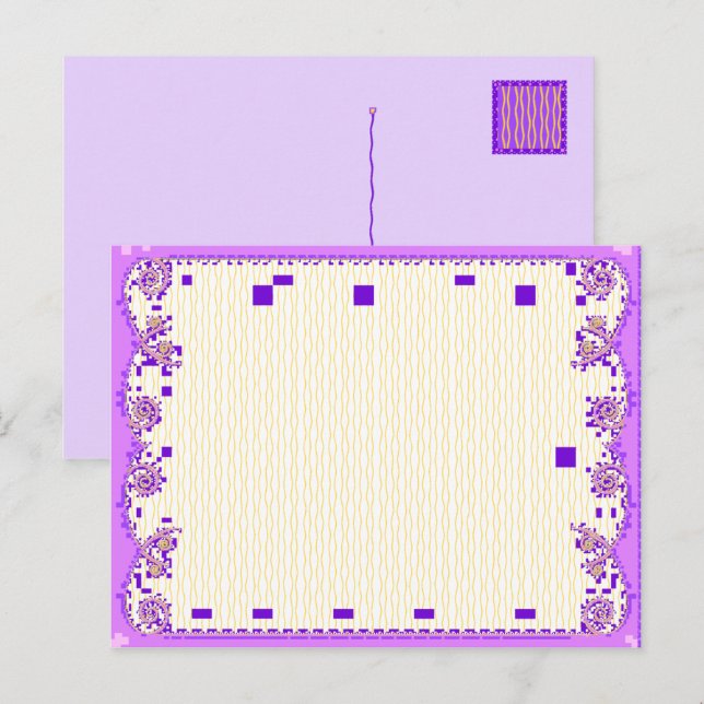 Cartão Postal Cartão-postal Floral Digital (Frente/Verso)