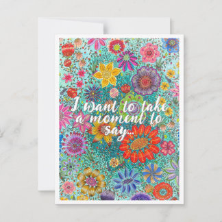 Cartão Postal Cartão-postal floral impresso a partir de arte ori