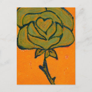 Cartão Postal Cartão-postal Floral "Rosa Heart Nº 9"