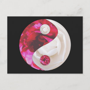 Cartão Postal Cartão-postal Flower Yin Yang