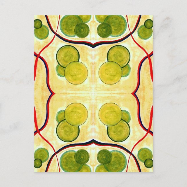 Cartão Postal Cartão-postal Flutuante de Creme Verde (Frente)